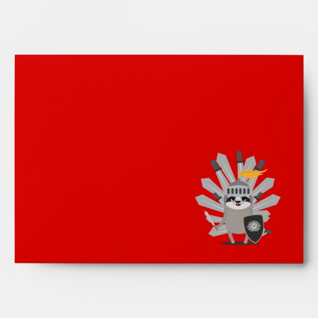 Medieval Sloth King with swords Envelope (Front)