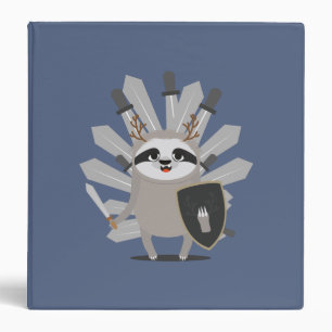 Medieval Sloth Knight with swords Binder