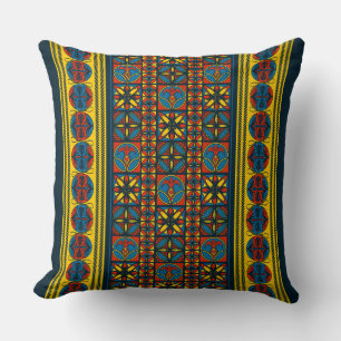 Medieval Spanish Pattern Throw Pillow