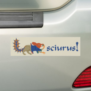 Medieval Squirrel-Thing Bumper Sticker