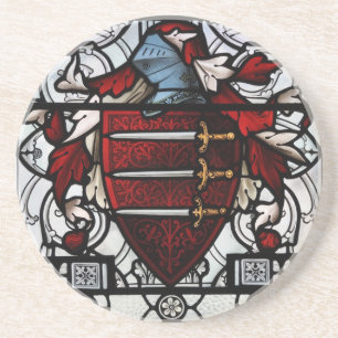 Medieval Stained Glass Panel Coaster
