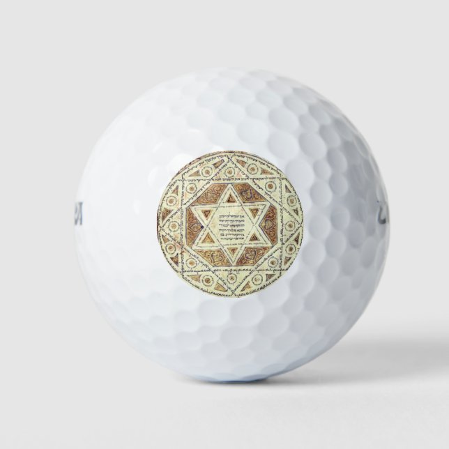 Medieval Star of David Golf Balls (Front)