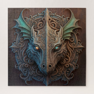 Medieval Stone Gargoyle Dragon Carving Jigsaw Puzzle