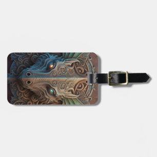 Medieval Stone Gargoyle Dragon Carving Luggage Tag