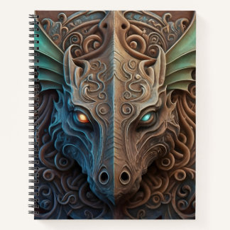 Medieval Stone Gargoyle Dragon Carving Notebook