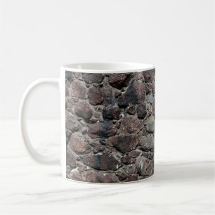 Medieval stone wall texture backgroundabstract, an coffee mug