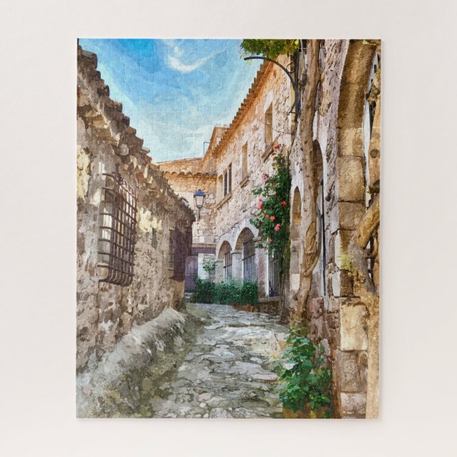 Medieval street in Spain Jigsaw Puzzle (Vertical)