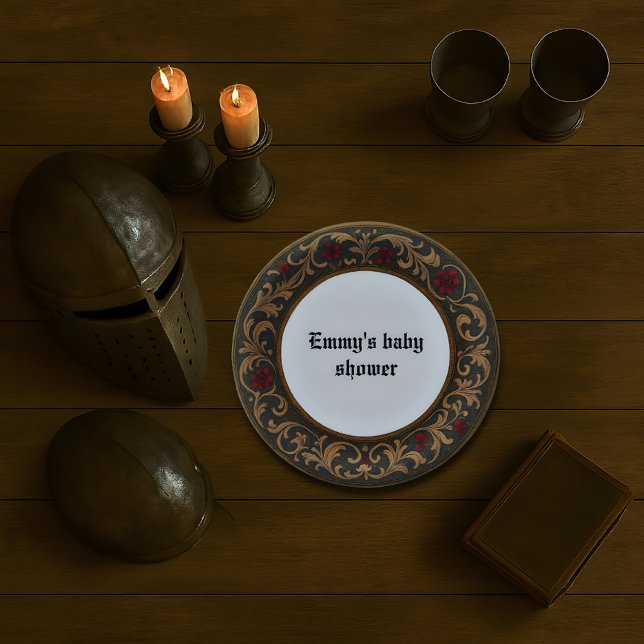 Medieval Style Decorative Paper Plate Design (Creator Uploaded)