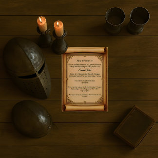 Medieval Style Elegant Baby Shower Invitation