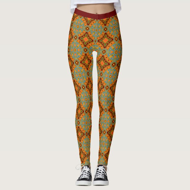 Medieval-style Pattern Leggings (Front)