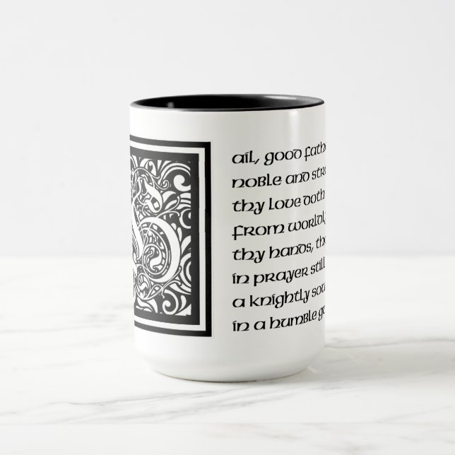 Medieval Style Poem for a Noble Father Mug (Center)