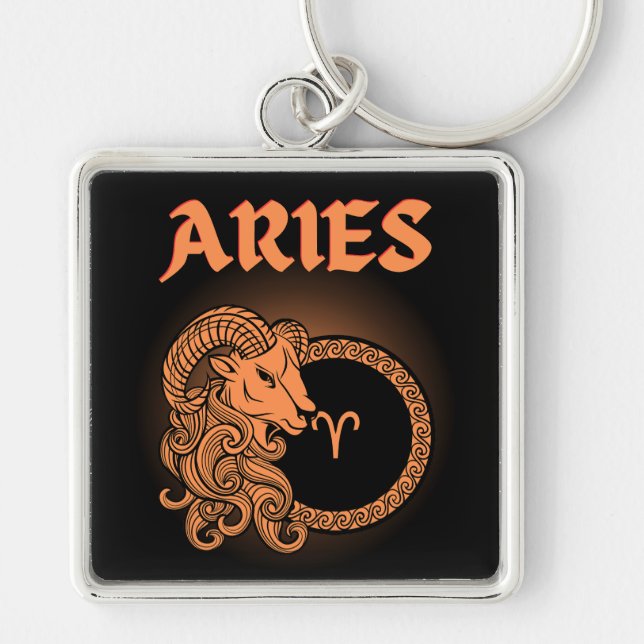 Medieval Style Zodiac Aries Keychain (Front)