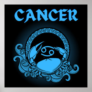 Medieval Style Zodiac Cancer Poster