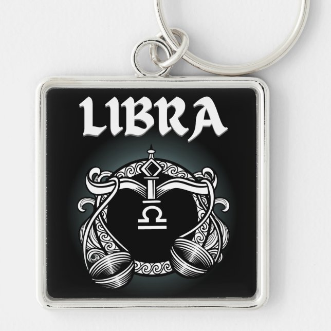Medieval Style Zodiac Libra Keychain (Front)
