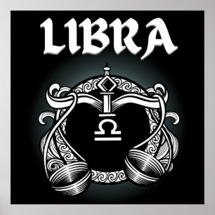 Medieval Style Zodiac Libra Poster