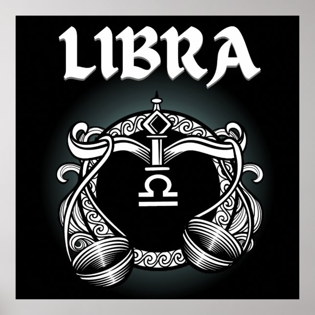 Medieval Style Zodiac Libra Poster (Front)