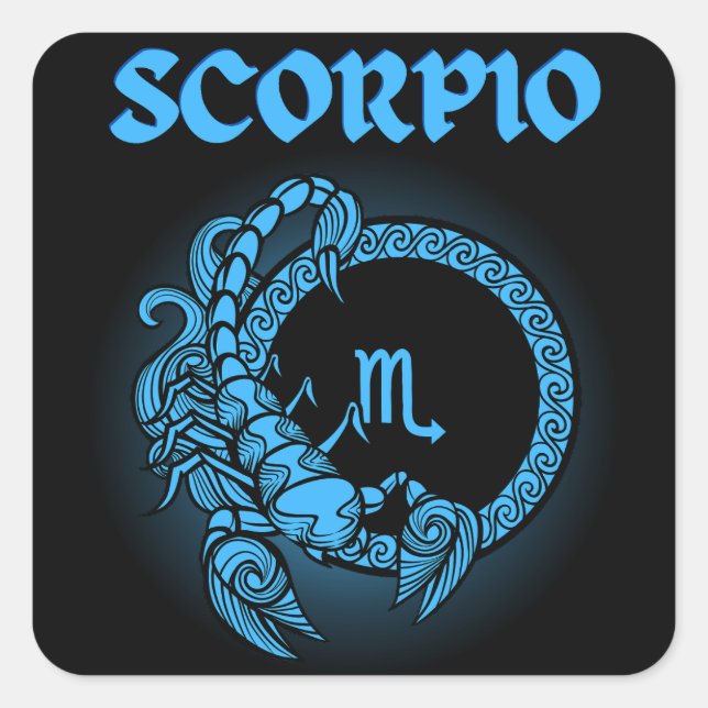 Medieval Style Zodiac Scorpio Square Sticker (Front)