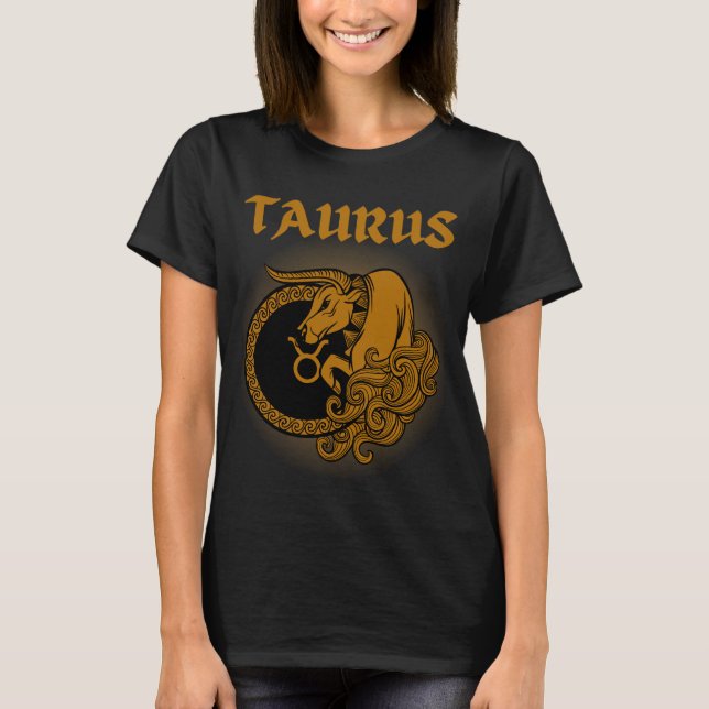 Medieval Style Zodiac Taurus T-Shirt (Front)