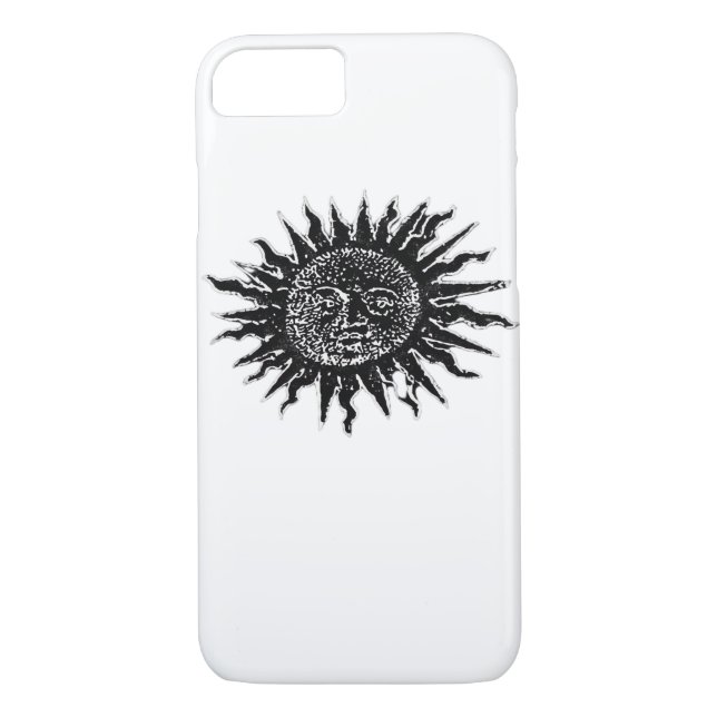 Medieval Sun Engraving - Whimsigoth Aesthetic - Wh Case-Mate iPhone Case (Back)