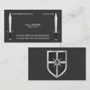 Medieval Sword and Shield Business Cards