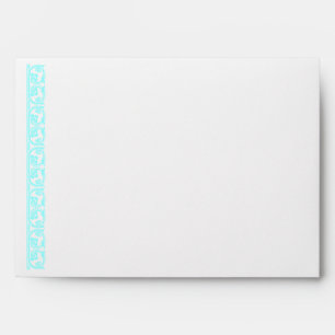 Medieval Teal Border Envelope Template
