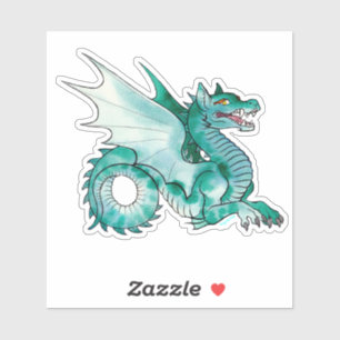 Medieval Teal Water Dragon