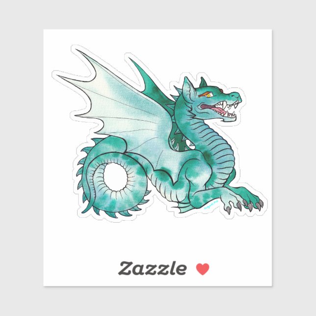 Medieval Teal Water Dragon (Sheet)