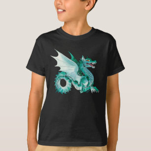 Medieval Teal Water Dragon T-Shirt