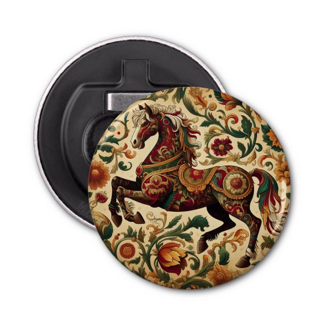 Medieval The Enchanted Steed in Bloom  Bottle Opener (Front)