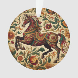 Medieval The Enchanted Steed in Bloom Ornament