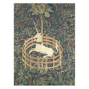 Medieval The Unicorn in Captivity Tablecloth