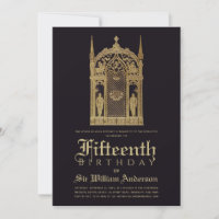 Medieval Themed Birthday Gothic Knight Black Gold 