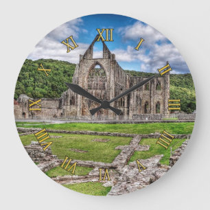 Medieval Tintern Abbey Monastery, Wales, UK Large Clock