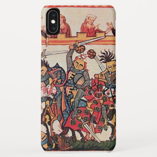 MEDIEVAL TOURNAMENT, FIGHTING KNIGHTS AND DAMSELS Case-Mate iPhone CASE (Back)