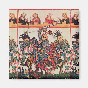 MEDIEVAL TOURNAMENT, FIGHTING KNIGHTS AND DAMSELS MAGNET