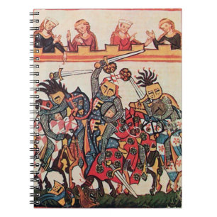MEDIEVAL TOURNAMENT, FIGHTING KNIGHTS AND DAMSELS NOTEBOOK