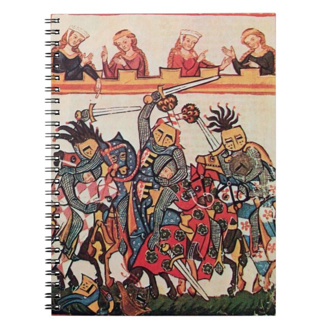 MEDIEVAL TOURNAMENT, FIGHTING KNIGHTS AND DAMSELS NOTEBOOK (Front)