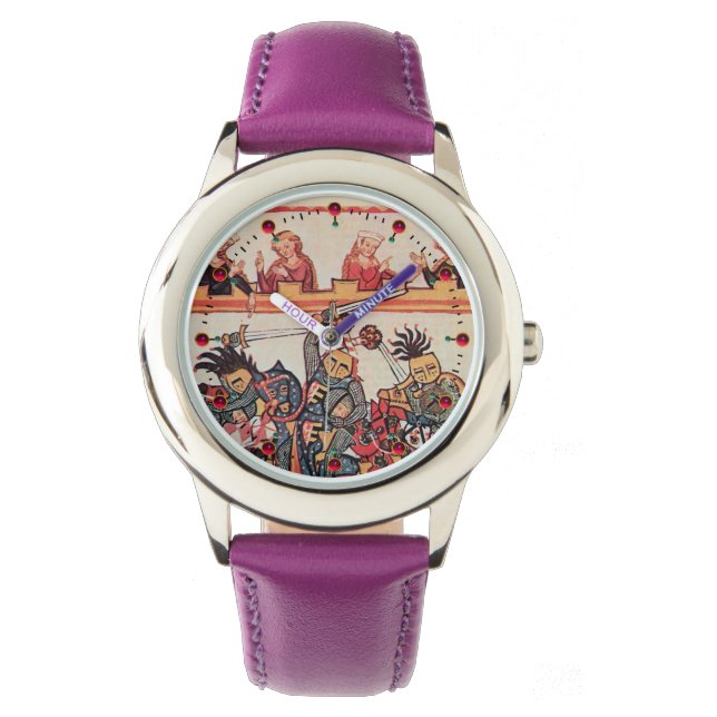 MEDIEVAL TOURNAMENT, FIGHTING KNIGHTS AND DAMSELS WATCH (Front)