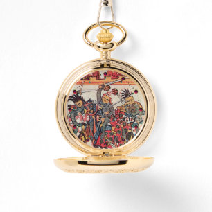 MEDIEVAL TOURNAMENT, FIGHTING KNIGHTS Miniature Watch