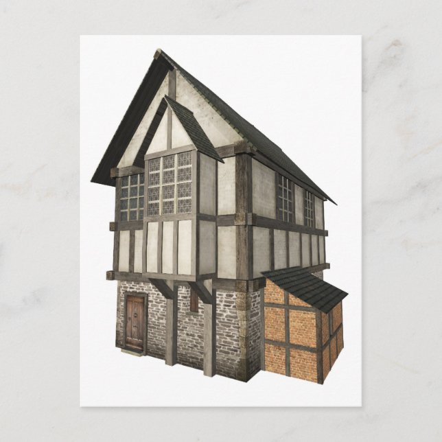 Medieval Town House Postcard (Front)