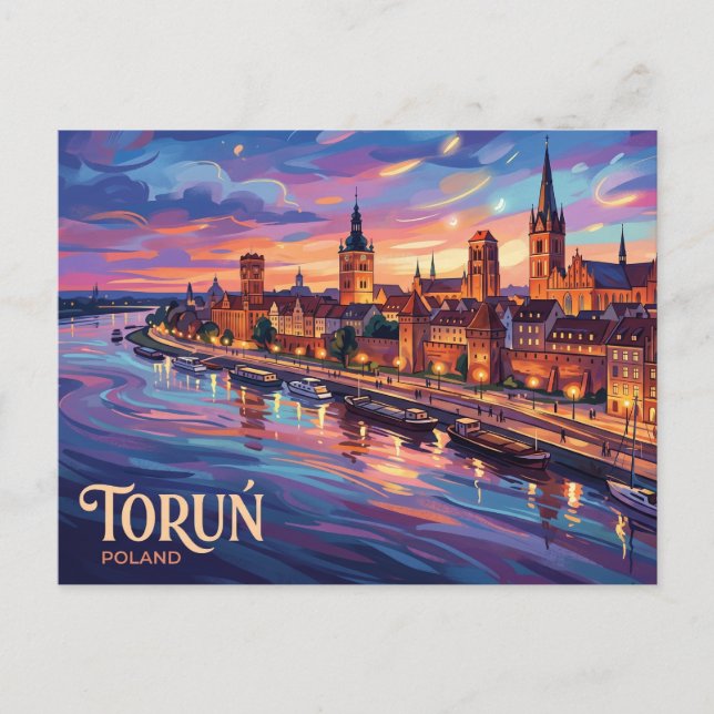 Medieval Town of Torun Poland Postcard (Front)