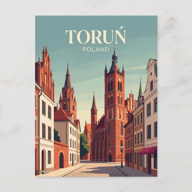 Medieval Town of Toruń Poland Postcard (Front)