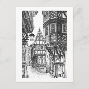 Medieval Townscape Postcard