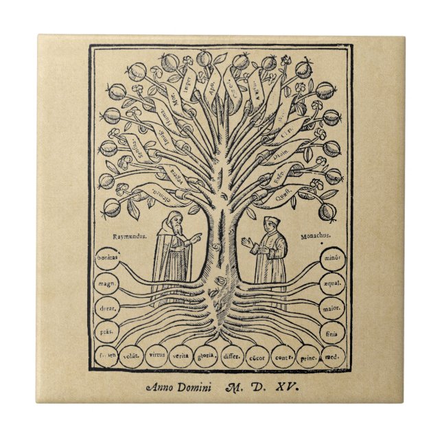 Medieval Tree of the Sciences Tile (Front)