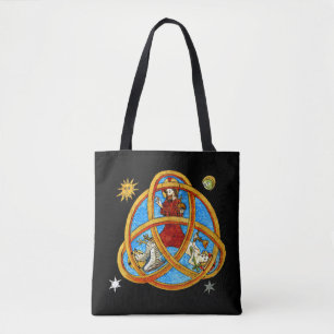 Medieval Trinity God, Jesus & Holy Spirit Tote Bag