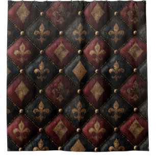 Medieval Tufted Fleur-de-Lis Harlequin Pattern (1)