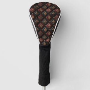 Medieval Tufted Fleur-de-Lis Harlequin Pattern (1) Golf Head Cover
