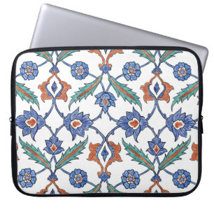 Medieval Turkish Tiles: Floral Ornament. Laptop Sleeve