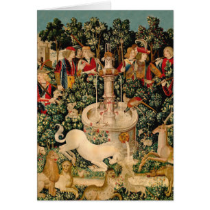 Medieval Unicorn Tapestries Print: Met Cloisters