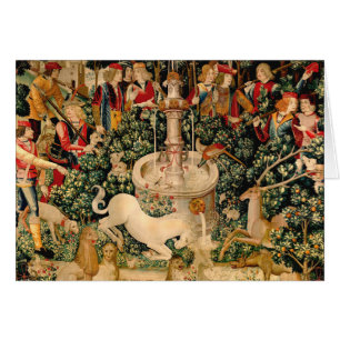 Medieval Unicorn Tapestries Print: Met Cloisters